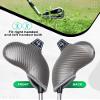Iron Golf Head Club Set,10pcs Golf Iron Covers, Black Leather Headcover Wedge Covers for Callaway Taylormade Ping Cobra RH and LH Etc (Grey) view 3