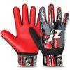 Jazzy Sports Soccer Goalie Gloves for Kids Boys Children Youth,Funky Football Goalkeeper Gloves Anti Slip 4mm Latex Palm Along with Durable Grip & Double Wrist Protection (Red, Size 8) view 1