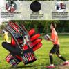 Jazzy Sports Soccer Goalie Gloves for Kids Boys Children Youth,Funky Football Goalkeeper Gloves Anti Slip 4mm Latex Palm Along with Durable Grip & Double Wrist Protection (Red, Size 8) view 3