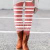 ZYXTIM Halloween Leggings Women Tummy Control Butt Lifting Stretch High Waist Warm Winter Sweatpants Stripy Trousers Women Yoga Running Workout Pants view 2