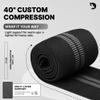 DMoose Fitness Elbow Wraps for Weightlifting (Pair) - 40'' Adjustable Elbow Strap for Gym Workout, Bench Press & Powerlifting - Compression Wraps for Tendonitis & Joint Support (Grey Stripes) view 4