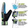Jazzy Sports Soccer Goalie Gloves for Kids Boys Children Youth,Funky Football Goalkeeper Gloves Anti Slip 4mm Latex Palm Along with Durable Grip & Double Wrist Protection (Cyan Blue, Size 8) view 4