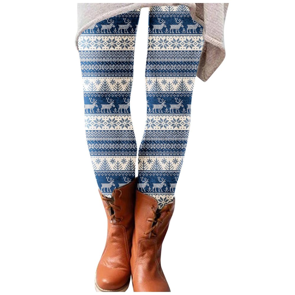 Wool Leggings Holiday Novelty Ugly Christmas Graphic Valentine Day Printed Casual Plus Size Elf Leggings Women Plus Size Funny Costume Tights