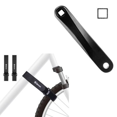 Epessa Crank Arm Left Square Hole 170mm Bike Rack Strap Bike Wheel Stabilizer Straps, Stonger Grip with Gel, Adjustable Bicycle Straps, Bike Accessories