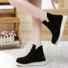 Women's Slip-On Wedge Boots Fur Lined Insulated Snow Boots Winter Fuzzy Warm Moc Toe Work Booties Plus Size Oxfords view 3
