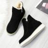 Women's Slip-On Wedge Boots Fur Lined Insulated Snow Boots Winter Fuzzy Warm Moc Toe Work Booties Plus Size Oxfords view 4