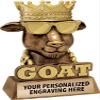 Crown Awards G.O.A.T. Sculpture Trophy, 7" Customizable Award - Add Your Own Engraving view 1