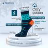 7BIGSTARS KINGDOM Women's Cotton Diabetic Quarter Patterned Socks - 4 Pack Large Seamless Polka Dot Heart Sock Size 10-12 Shoe Size 8-12 L Dark Navy, Purple, Grey, Blue,Orange view 3