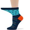 7BIGSTARS KINGDOM Women's Cotton Diabetic Quarter Patterned Socks - 4 Pack Large Seamless Polka Dot Heart Sock Size 10-12 Shoe Size 8-12 L Dark Navy, Purple, Grey, Blue,Orange view 4