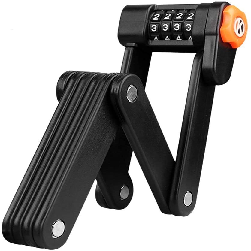ZECHAO Alloy Steel Bike Folding Padlock,Mountain Road Cycling Accessories Anti-Theft Password Lock Portable Folding Lock Anti-Theft Lock