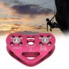 High Load Bearings Pulley and MountaineeRings and rc Trailer Pulley, for Long-Lasting Aviation Aluminum Double Shaft Climbing Pulley, for Rock Climbing Accessory (Claret) view 2