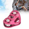 High Load Bearings Pulley and MountaineeRings and rc Trailer Pulley, for Long-Lasting Aviation Aluminum Double Shaft Climbing Pulley, for Rock Climbing Accessory (Claret) view 3