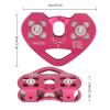 High Load Bearings Pulley and MountaineeRings and rc Trailer Pulley, for Long-Lasting Aviation Aluminum Double Shaft Climbing Pulley, for Rock Climbing Accessory (Claret) view 4