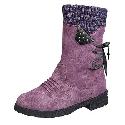 Ladmiple Women'S Ankle Boots & Booties Square Toe Womens Mid Calf Low Heel Round-Toe Side Zip Punk Combat Boots For Women Motorcycle Riding Military Biker Boots Dress Ankle Booties
