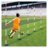 YXXSDP Soccer Agility Poles Set Detachable, 5 Pack Bendable Coaching Slalom Sticks, for Soccer Football Training, Agile Training and Outdoor Sports Training Equipment (Size : 1.5m/59.1inch) view 1