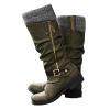 Ladmiple Booties For Women Pointed Toe Womens Mid Calf Low Heel Round-Toe Side Zip Punk Combat Boots For Women Motorcycle Riding Military Biker Boots Dress Ankle Booties view 1