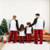 Onancehim Christmas Pajamas Set for Family, Funny Matching Christmas Elements Printed Pjs Sets for Adults Women Men Holiday Xmas Pajama Lounge Sleepwear Pj Set for Couple(Youth,6-8T,White) view 4