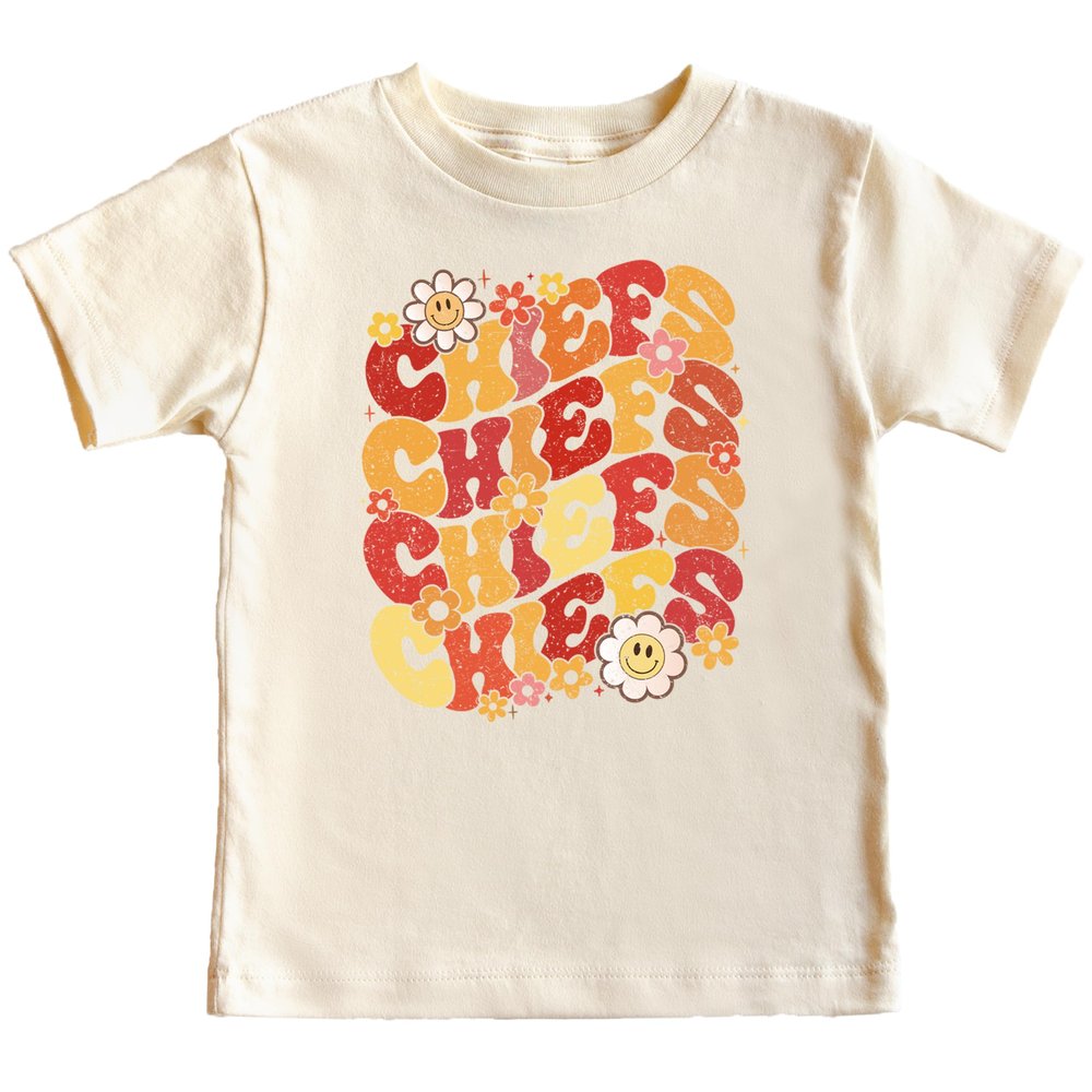 Chiefs School Spirit Shirt for Game Day Apparel for Adults and KidsNatural Shirt 12 Months