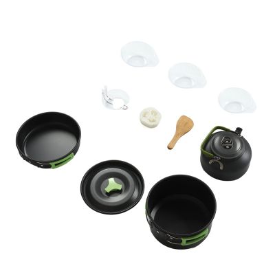 Camping Cooking Set,Outdoor Cookware Set, Aluminium Oxide with Accessories Pans Pot Mess Kit for 1 To 3 People Camping, Portable and Lightweight Camping Accessories for Outdoor Camping Hiking Picnic
