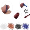 200Pcs Aluminium Alloy Shafts Stem Rubber Grip O Rings Securing view 3