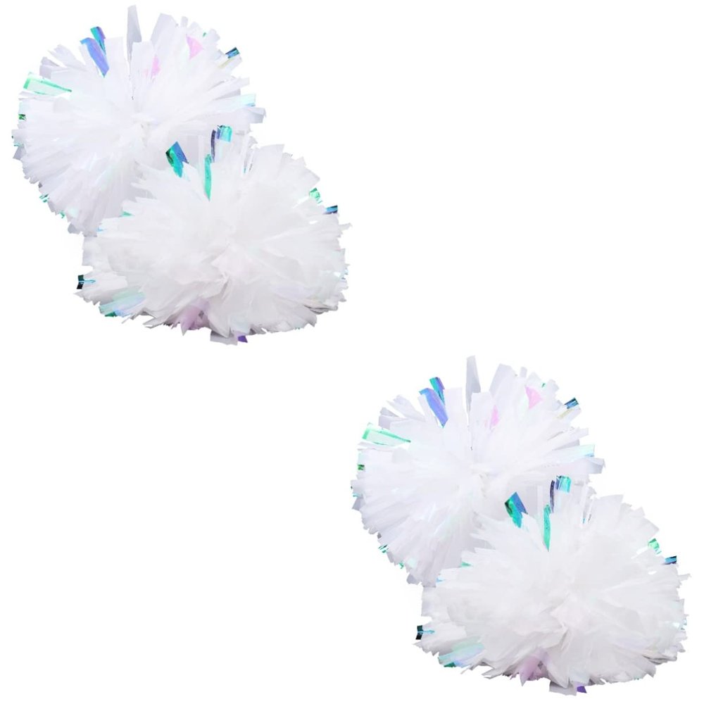 BESPORTBLE 4pcs Compact Pom Poms Easy-use Handle Cheerleading for Outdoor Sports Events