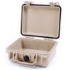 Pelican Protector 1200 Case by ColorCase - Desert Tan - Small Size Waterproof Case (Case Only) - Desert Tan Latches view 1