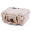 Pelican Protector 1200 Case by ColorCase - Desert Tan - Small Size Waterproof Case (Case Only) - Desert Tan Latches view 2