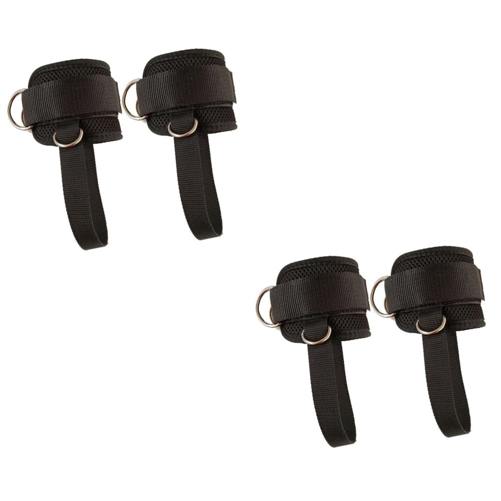 Sosoport 4pcs Gym Cable Attachment Fitness Ankle Strap Tool for Leg Stretching Hip Abduction Cable Kickback Ankle Straps