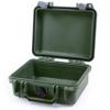 Pelican Protector 1200 Case by ColorCase - OD Green - Small Size Waterproof Case (Case Only) - Silver Latches view 1