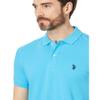 U.S. Polo ASSN. Men's Slim Fit Solid Pique Polo Shirt, Blue Sea Large view 3