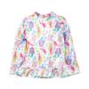Flap Happy Baby Girl's UPF 50+ Ruffle Rash Guard Swim Top, Mermaid Bliss