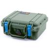 Pelican Protector 1200 Case by ColorCase - OD Green - Small Size Waterproof Case (Case Only) - Blue Latches view 2
