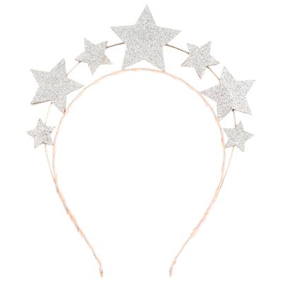 Stephen Joseph Girls' Dress Up Headband, Silver Star, One Size