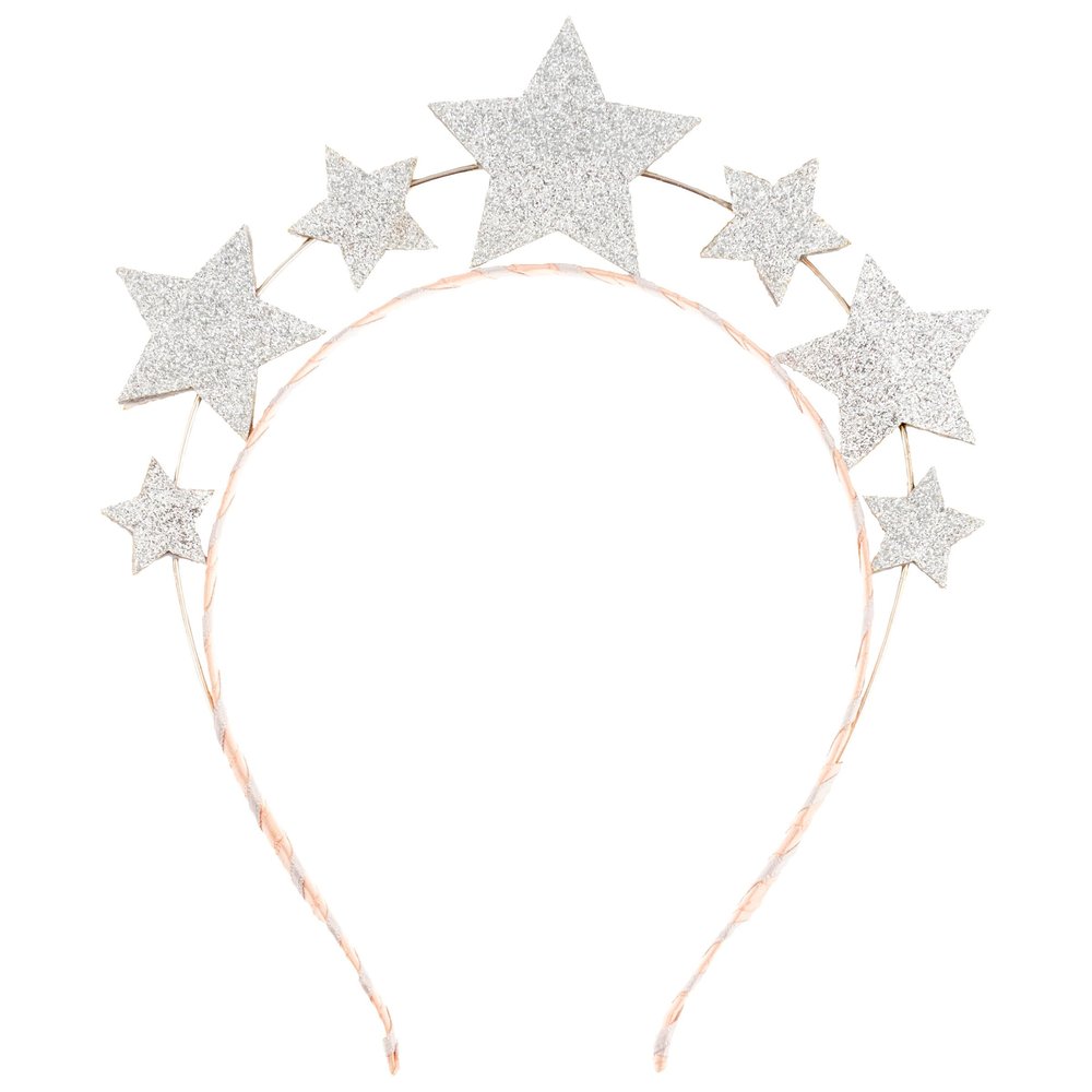 Stephen Joseph Girls' Dress Up Headband, Silver Star, One Size