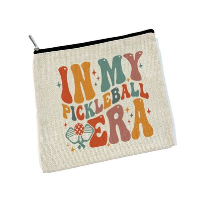CANARY ROAD Retro Pickleball Makeup Bag Cosmetic Zipper Pouch Accessory Birthday Friend College Going Away