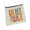 CANARY ROAD Retro Pickleball Makeup Bag Cosmetic Zipper Pouch Accessory Birthday Friend College Going Away view 1
