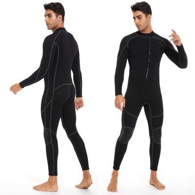 OMGear Wetsuit for Women 3mm Neoprene Dive Wet Suit for Cold Water Full Body Thermal Swimsuit for Adults Snorkel Suit for Scuba Diving Swimming Surfing(menGrey72,S)
