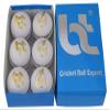 BT Premium White Cricket Ball - Pack of 6 Genuine Leather Cricket Balls for Day or Night International Standard Cricket and Practice | Bat-Friendly Hard Cricket Ball | 156g view 1