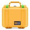 Pelican Protector 1200 Case by ColorCase - Yellow - Small Size Waterproof Case (Case Only) - Lime Green Latches view 3