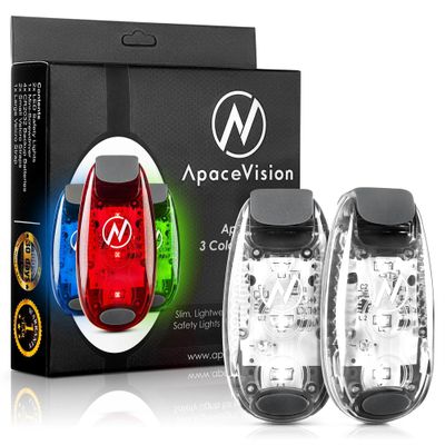 LED Safety Light (2 Pack) - Clip On Strobe/Running Lights for Runners, Dog, Bike, Walking, Boat, Kayak, Stroller and More - High Visibility Accessories for Your Reflective Gear, Bicycle