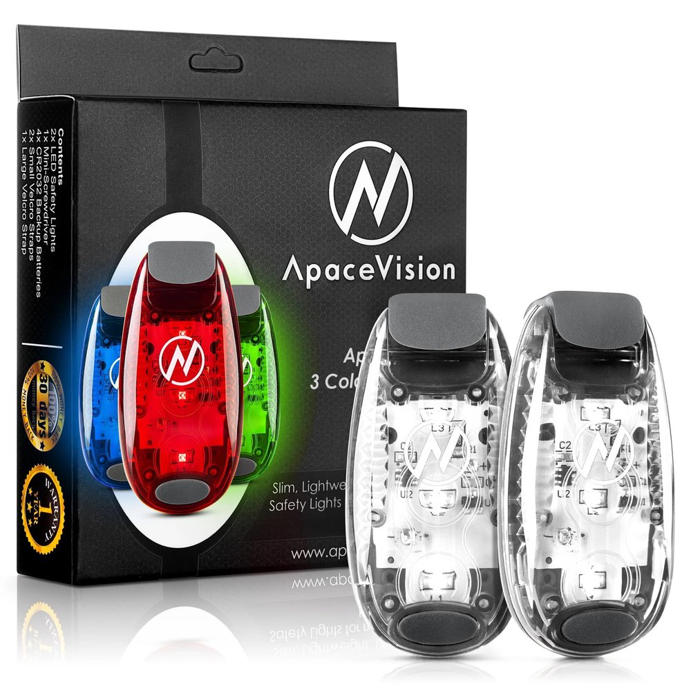 LED Safety Light (2 Pack) - Clip On Strobe/Running Lights for Runners, Dog, Bike, Walking, Boat, Kayak, Stroller and More - High Visibility Accessories for Your Reflective Gear, Bicycle