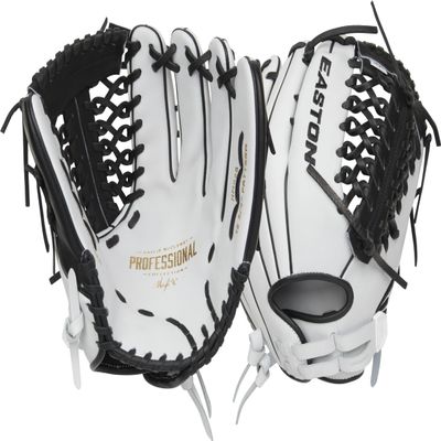 Easton | PROFESSIONAL COLLECTION SIGNAUTRE SERIES Fastpitch Softball Glove | Haylie McCleney Model | 12.75" | Modified Trap-Eze Web | Left Hand Throw | White / Black