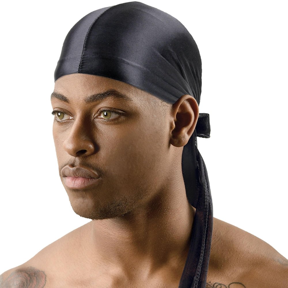 TITAN Tea Tree & Coconut Treatment Silky DU RAG Headband, 1PC Black Color