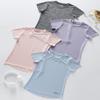 Girls 4 Pack Athletic T-Shirts, Short Sleeve Dry Fit Performance Workout Tops, Active Tees for Kids & Teens (Set 4, Youth X-Small) view 4