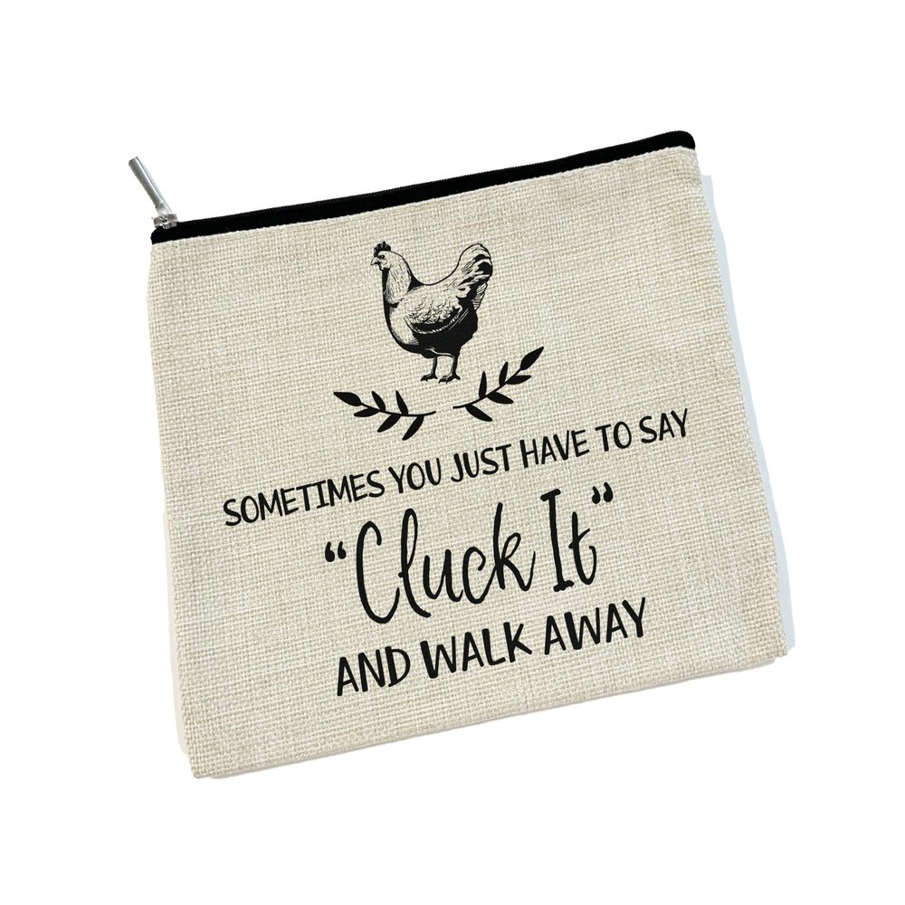 CANARY ROAD Funny Chicken Makeup Bag Cosmetic Zipper Pouch Accessory Birthday Friend College Going Away