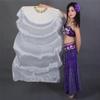 Adhdyuud 1 Pair Real Silk Belly Dance Veils Classic Size Bamboo Fan Veil Dancer Preformance Show Props as picture21 180CM view 1
