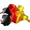 Adhdyuud 1Pair/1Pc Silk Belly Dance Veil Fans Handmade Dyed Performance Long Belly Dancing Silk Fans 8 1pc Right hand-120cm view 4