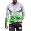 deals of the day Long Sleeve Tee Shirts for Men Graphic Marble Print Casual Pullover Big and Tall Crewneck Sweatshirts Sports Tees button down shirt men Multicolor S view 1