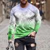 deals of the day Long Sleeve Tee Shirts for Men Graphic Marble Print Casual Pullover Big and Tall Crewneck Sweatshirts Sports Tees button down shirt men Multicolor S view 2