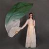 1Pair (1L+1R) Belly Dancing Real Silk Fan Veils Gradient Silk Fans Veil Classic Dance Fan for Girls Adults Picture Color 3 120cm view 1